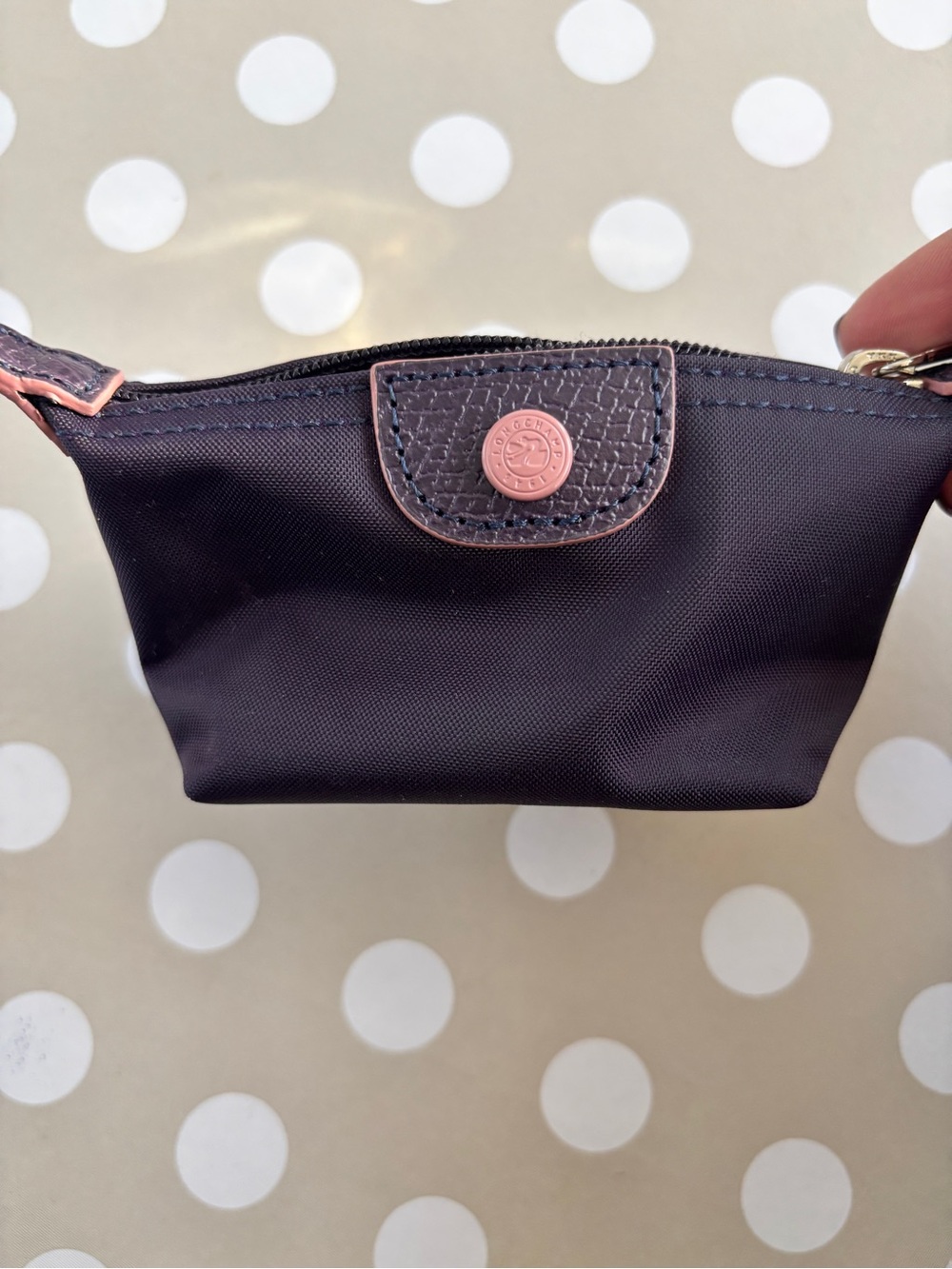 Longchamp Le Pilage Coin Purse Purple EUC